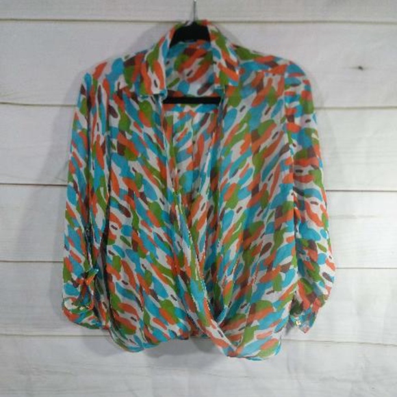 Vertigo Paris Tops - Vertigo - Blouse Multi Color Surplice